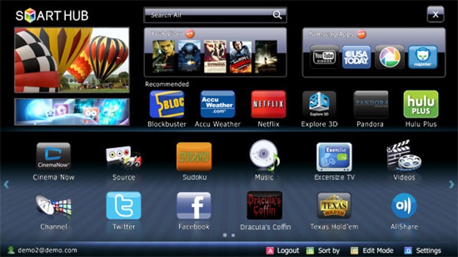 Samsung Smart Hub Blu Ray